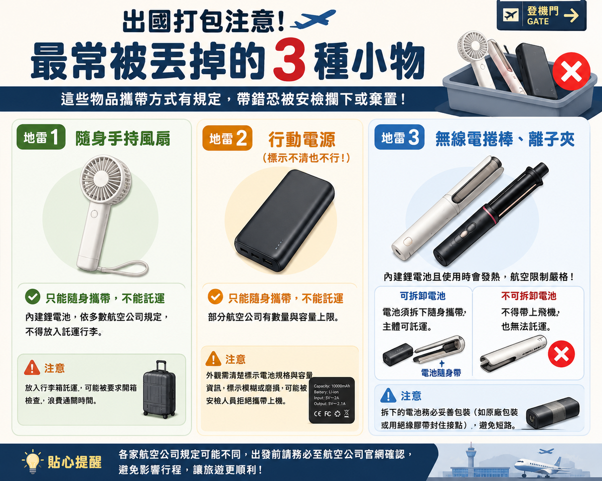 出國最怕這一幕!手持風扇、電捲棒放錯行李 登機前恐被迫丟棄 | ETtoday生活新聞 | ETtoday新聞雲