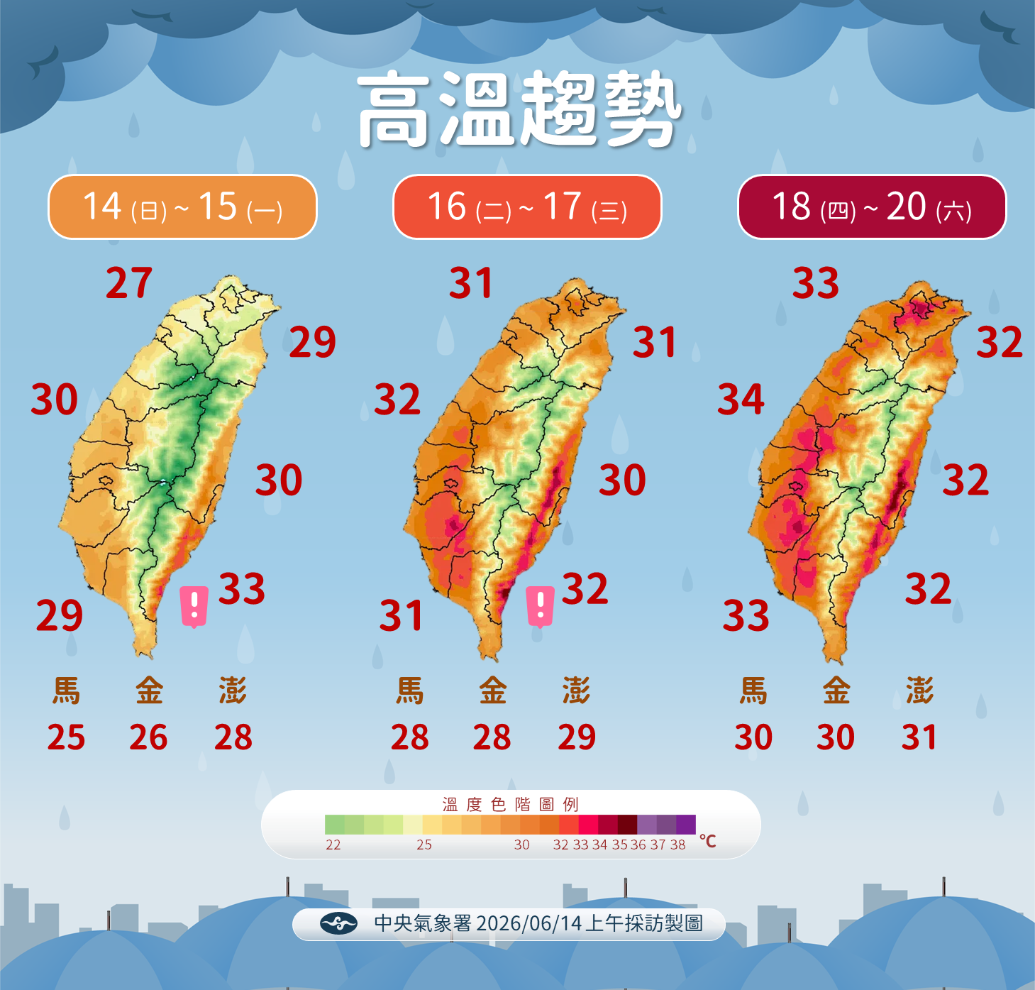 ▲▼未來一周天氣。（圖／氣象署提供）