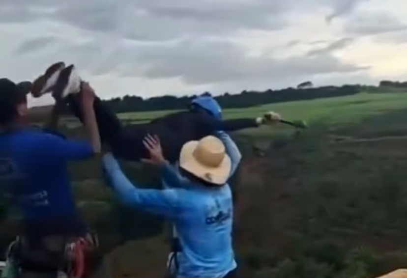 ▲▼21歲女高空彈跳「教練忘綁安全繩」！墜40m深谷　慘死巴西骷髏橋。（圖／翻攝自X）