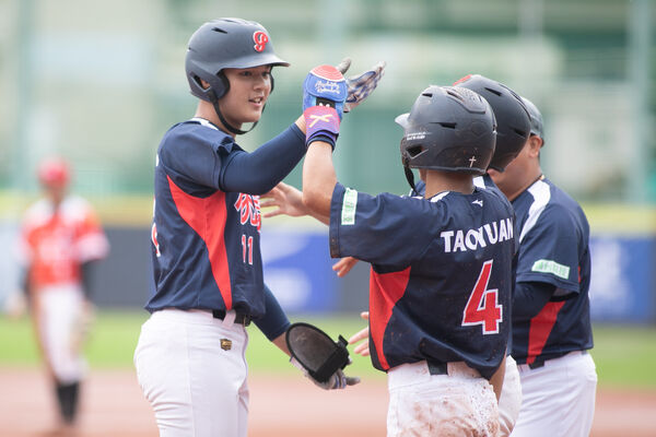 ▲▼曾以喆開轟，桃園市逆轉勝 。（圖／中華棒協提供）