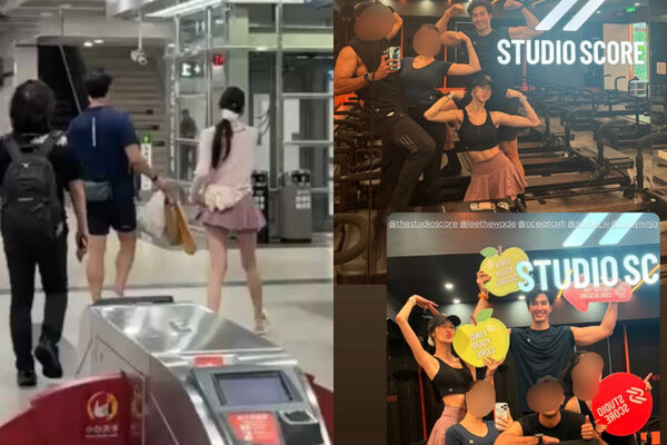 錦榮與白彌兒身材都十分高䠷，看起來很速配。（圖／讀者提供）