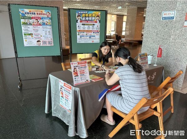 ▲永康就業中心攜手南臺科大、台南應用科大及崑山科大，建構「青年人才廊帶」提供校園駐點服務。（記者林東良翻攝，下同）
