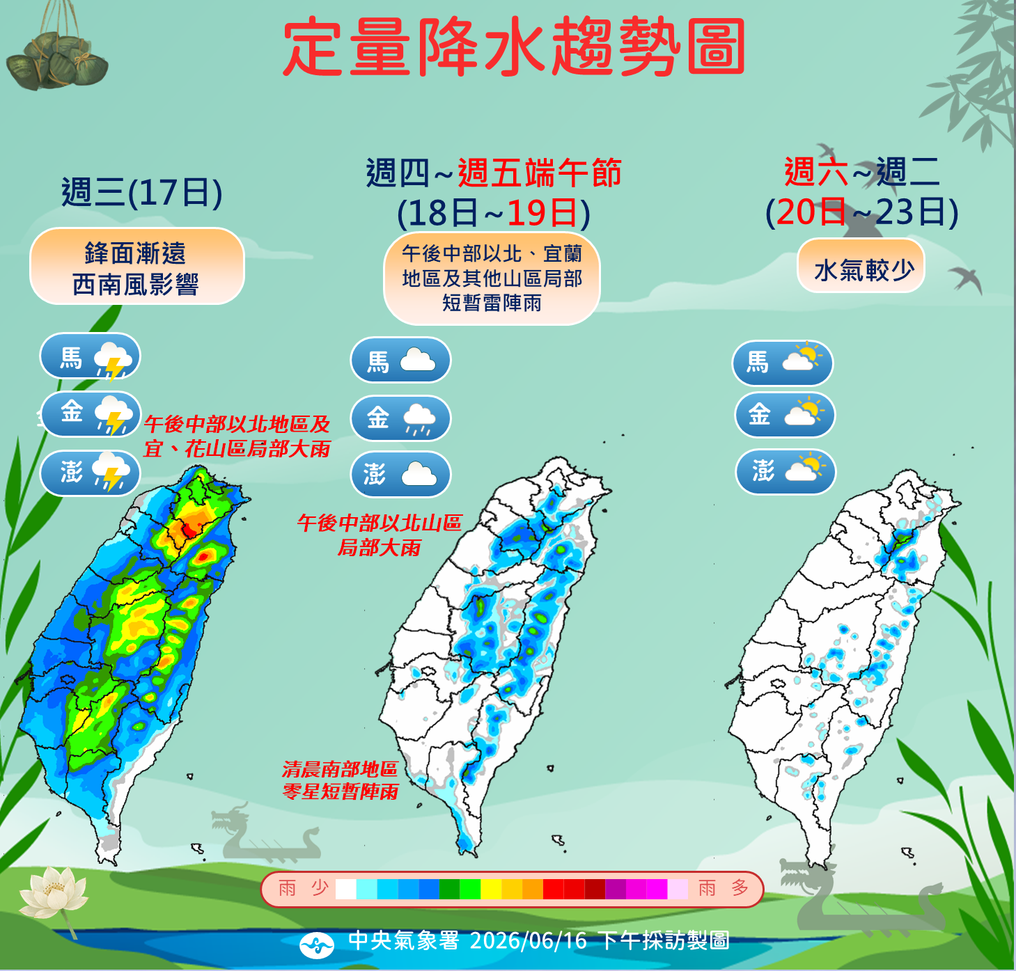 ▲▼未來一周天氣。（圖／氣象署提供）