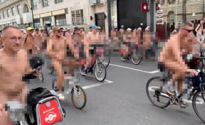倫敦「世界裸騎」1200人全裸上路 倡議環保反挨轟