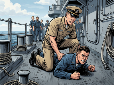 手賤玩電表挨罵!海軍火爆醫務士想揍長官秒敗 衝動代價曝光