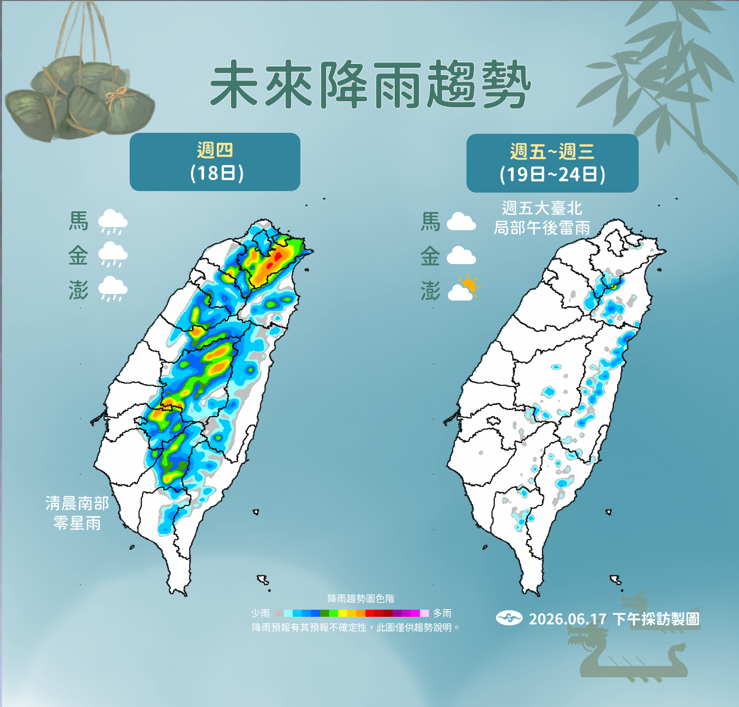 ▲▼未來一周天氣。（圖／氣象署提供）