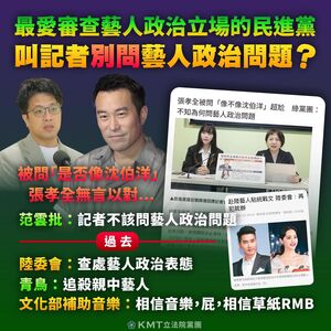 綠訝異張孝全被問像不像沈伯洋 藍黨團:最愛審查藝人的不就民進黨