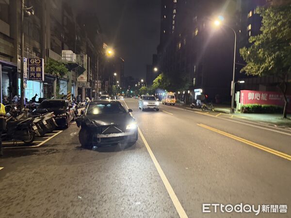 南港BMW毒駕「連撞4車」！保桿噴飛仍不停　唾液快篩陽性遭逮