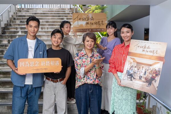 ▲鍾承翰出席《他的靈魂與他的書店》採訪。（圖／大愛提供）