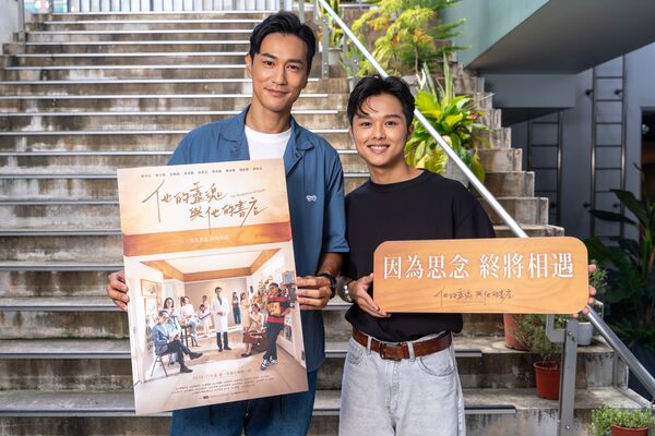 ▲鍾承翰出席《他的靈魂與他的書店》採訪。（圖／大愛提供）