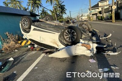 徐基麟瞞酒駕被開除　自撞電線桿翻成「烏龜翹」畫面曝光