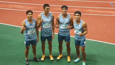 打破高懸7年全國紀錄!台灣「新F4」男子400公尺38秒41奪銅