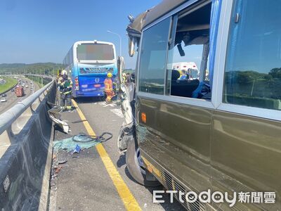 軍巴撞遊覽車再撞2車釀9傷 國防部:一人疑似骨折