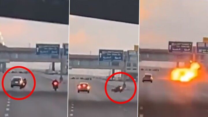 汽車變換車道 2重機碰撞「爆炸起火」驚悚畫面曝光 | ETtoday國際新聞 | ETtoday新聞雲
