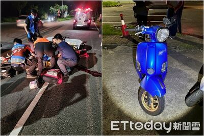 快訊/疑流浪狗突竄出!台南騎士撞上「噴飛數公尺」 送醫不治