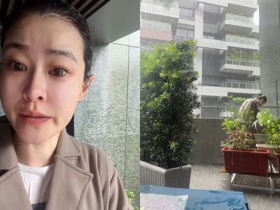 暴雨狂下!宋哥家15坪露台淹成池塘 掃水搶救眼神死:想養小龍蝦