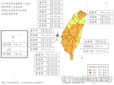 快訊/豪雨彈持續狂炸!高雄「10行政區」26日停班停課