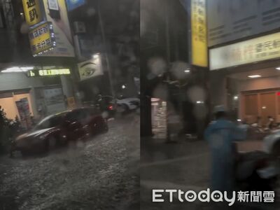雨彈狂炸高雄!楠梓慘變「游泳池」 網見預報340mm傻眼求放假