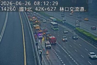 快訊／國1林口交流道2遊覽車車禍！　8人受傷