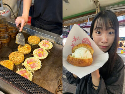 饒河夜市不踩雷路線!日本人開的圓圓燒 再來份冰火菠蘿收尾