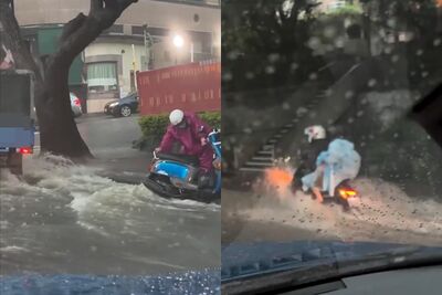 新竹「光復路變光復溪」畫面曝!在地人崩潰:上班還要先溯溪