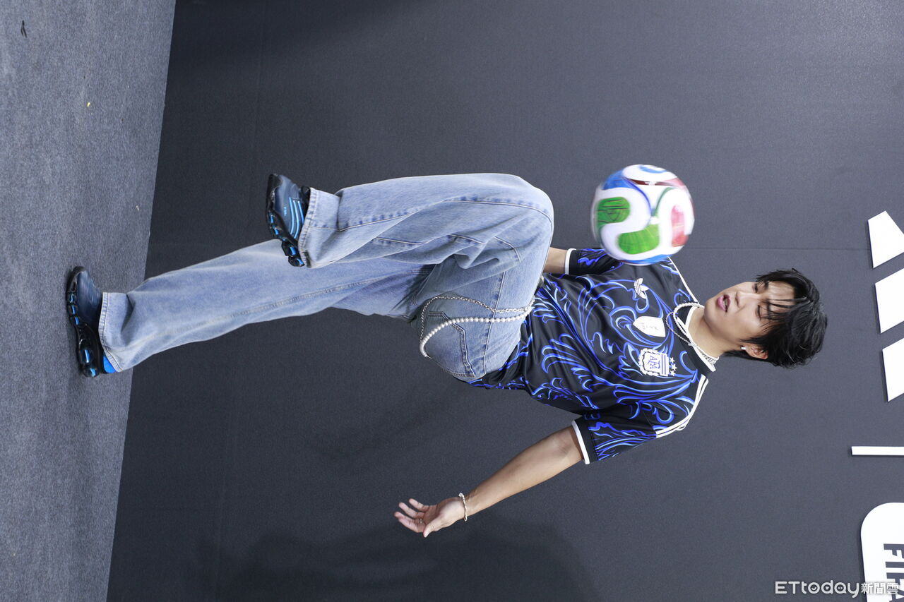 ▲▼婁峻碩、陳華出席「adidas 2026 FIFA 世界盃足球街區」造勢記者會。（圖／記者湯興漢攝）