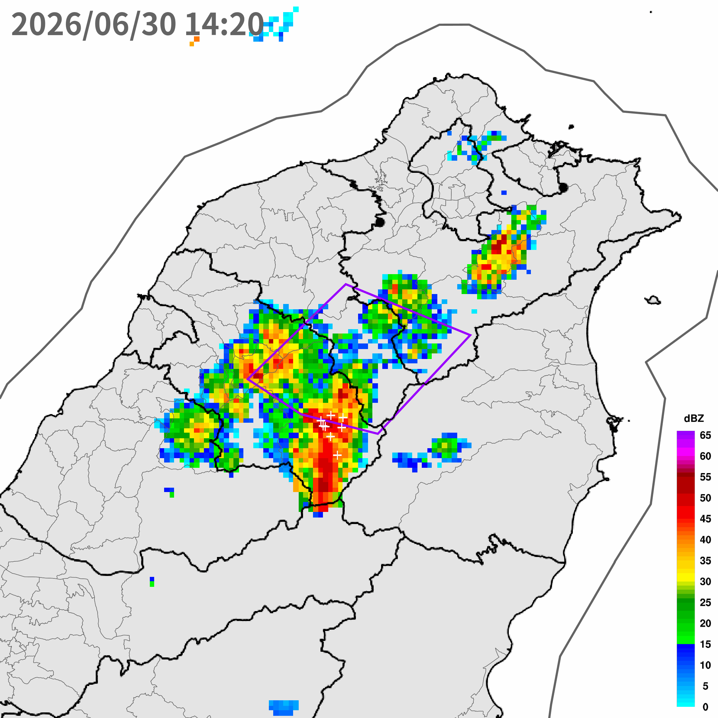 ▲▼大雷雨即時訊息 。（圖／氣象署提供）