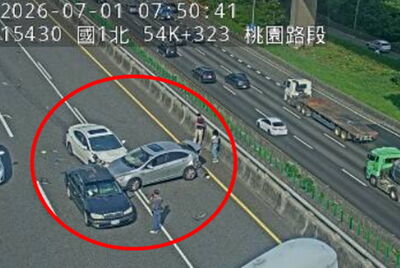 快訊／上班注意！　國1「3車追撞」塞爆
