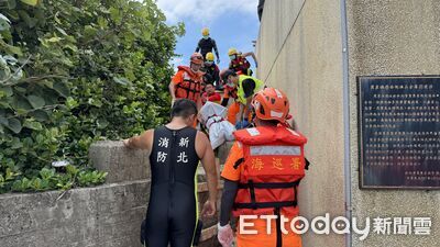 快訊/萬里漁港紅燈塔下消波塊卡男屍 遺體浮腫身分死因待查