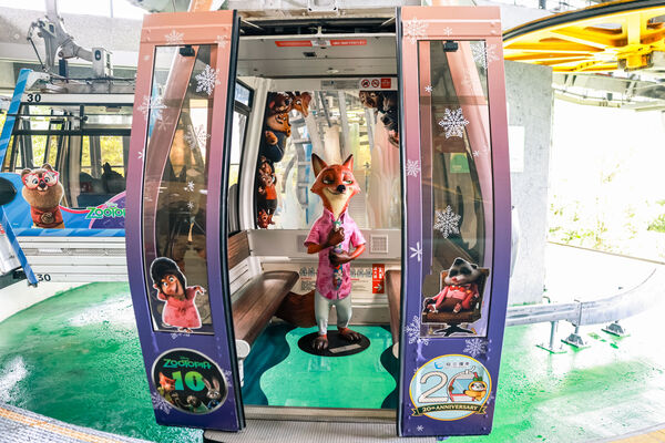 ▲貓空纜車《動物方城市》主題《全城出動 飛上貓空》即日起至8月31日開跑。（圖／迪士尼提供）