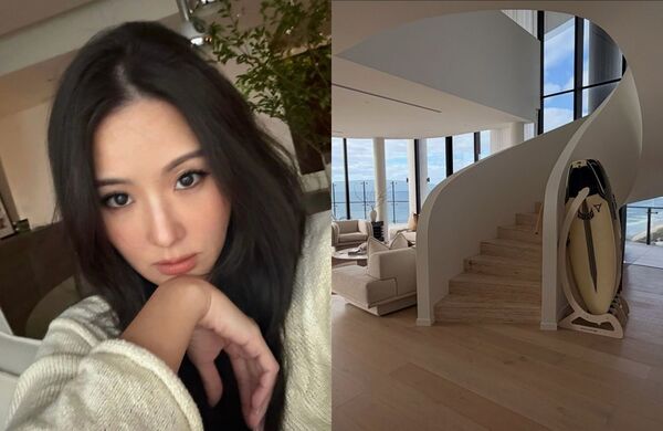 孫芸芸分享近照，曝光澳洲海景豪宅內部，挑高空間與旋轉樓梯相當吸睛。（翻攝aimeeyunyunsun IG）