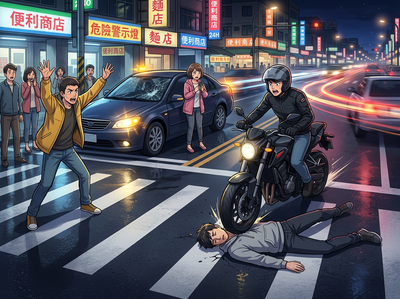 斑馬線上撞飛行人!沒放警告標誌害他被機車輾死 女駕駛判6月