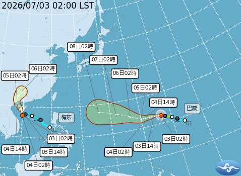 快訊/雙颱形成!巴威今晨升中颱 「最快今天變強颱」 | ETtoday生活新聞 | ETtoday新聞雲