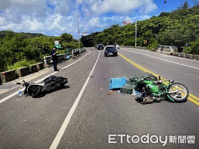 墾丁紫斑蝶大爆發釀車禍！騎士疑閃避撞郵差...2人倒地緊急送醫
