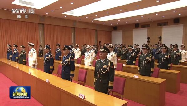 ▲▼ 八一建軍節前夕解放軍新人事　習近平晉升2上將「掌紀檢、空軍核心」、張曙光、王剛、習近平            。（圖／翻攝 央視新聞聯播）