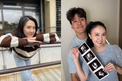 台八女星張晏塵生了! 國手尪喜曬全家福:進產房讓我好緊張