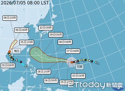 巴威持續增強「北轉距離成關鍵」 周五起影響最明顯