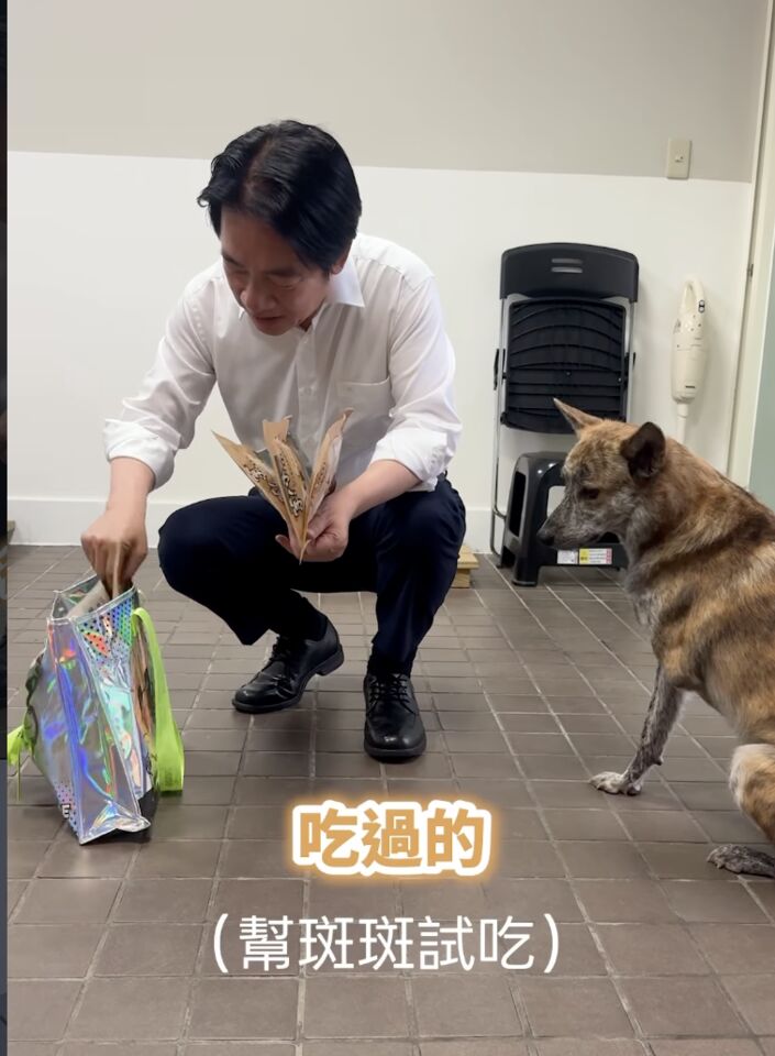 影/賴清德試吃狗肉乾喊香 親餵愛犬斑斑「有一包我吃過你試試」 | ETtoday政治新聞 | ETtoday新聞雲