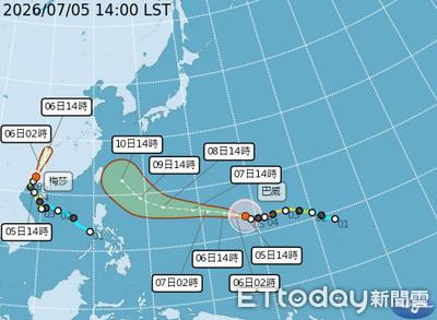巴威明起強度將達巔峰 氣象署最快周四發布海陸警