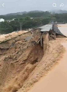 颱風梅莎帶給廣西暴雨 南寧六藍水庫驚現50公尺潰口