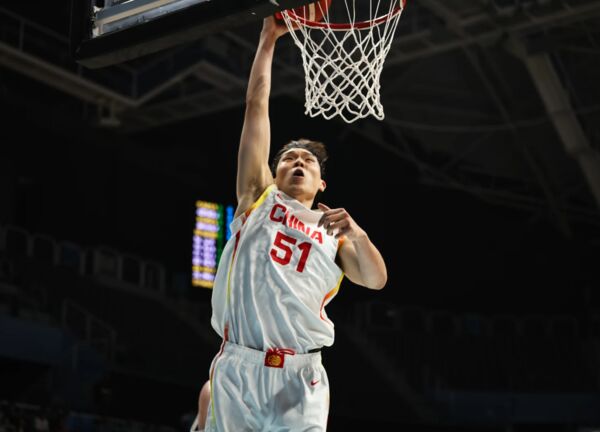 ▲中華男籃陳盈駿、林庭謙、馬建豪，中國男籃楊瀚森。（圖／取自FIBA官網）