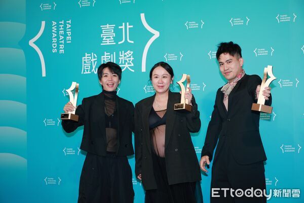 ▲▼臺北戲劇獎第二屆頒獎典禮，最佳導演獎 洪千涵，洪唯堯，曾睿琁。（圖／記者周宸亘攝）