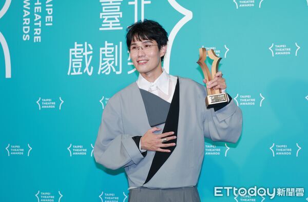 ▲▼臺北戲劇獎第二屆頒獎典禮，最佳音樂劇類男演員獎 宮能安。（圖／記者周宸亘攝）