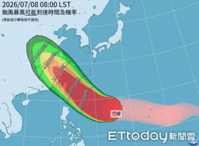 強颱巴威「380km巨大暴風圈」根本閃不掉！粉專：全台將被籠罩