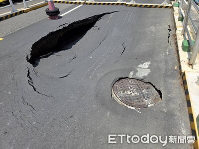 北市一天2大坑！　林森北路突塌「洞口長度逼近車」