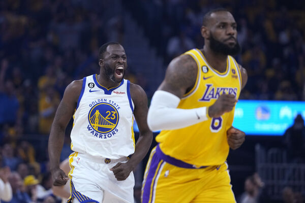 ▲詹姆斯（LeBron James）、格林（Draymond Green）。（圖／達志影像／美聯社）