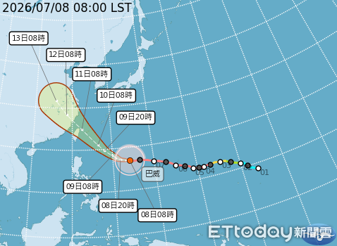 巴威不排除更接近台灣 北部明晚先迎風雨 | ETtoday生活新聞 | ETtoday新聞雲