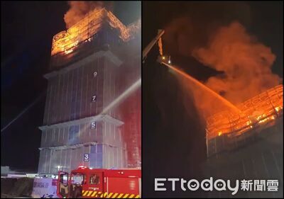 快訊/台中南屯建築工地火警 「頂樓陷火海」濃煙竄天