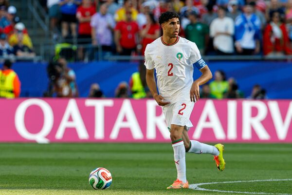 ▲摩洛哥哈基米（Achraf Hakimi）。（圖／達志影像／美聯社）
