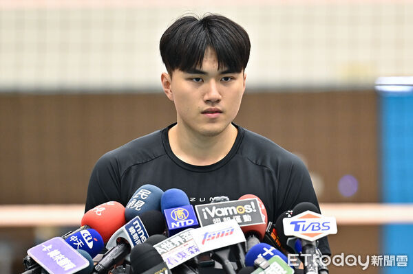 ▲中華男排代表隊張育陞(隊長)。（圖／記者李毓康攝）